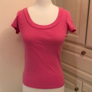 Ann Taylor LOFT Pink Scoop Blouse TShirt- XS